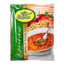 سوپ جو و گوجه فرنگی سبزان 70 گرمی*